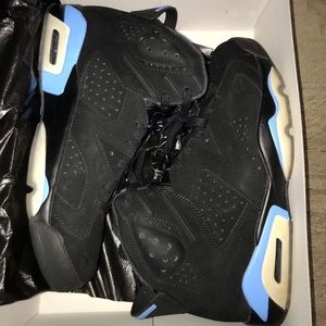 Black and university blue Jordan 6 retros